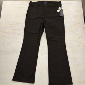 NYDJ Pants Original Slimming Fit 18W Bootcut Embroidered Mahogany Brown NWT